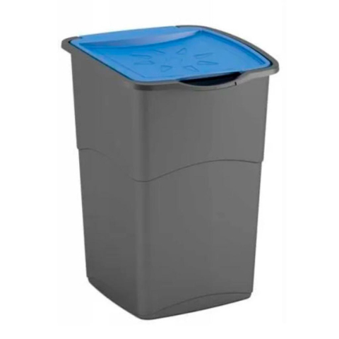 Урны - Корзина для переработки 47 л, черный/синий