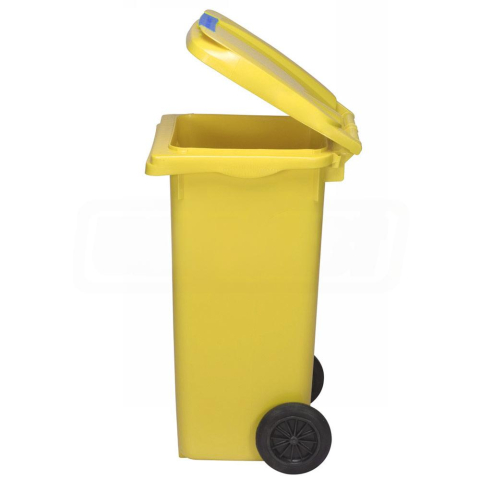 Урны - Контейнер для перевозки отходов 120 л на колесах (желтый)