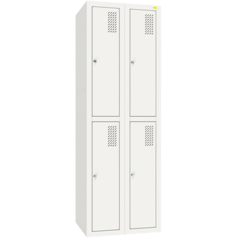 Шкафы - Металлический шкаф с 2 секциями (4 отделения)