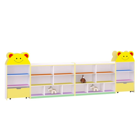 Mobilier pentru casă - Etajera pentru jucării "Ursuleț" (LxlxÎ): 3600x300x1250 mm