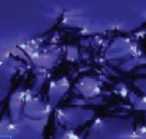Casă și grădină - Ghirlanda 100 LED (alb-violet/fir negru)