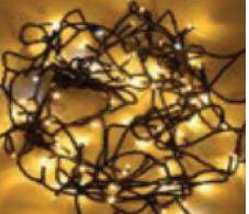 Casă și grădină - Ghirlanda 300 LED (alb cald/fir negru)