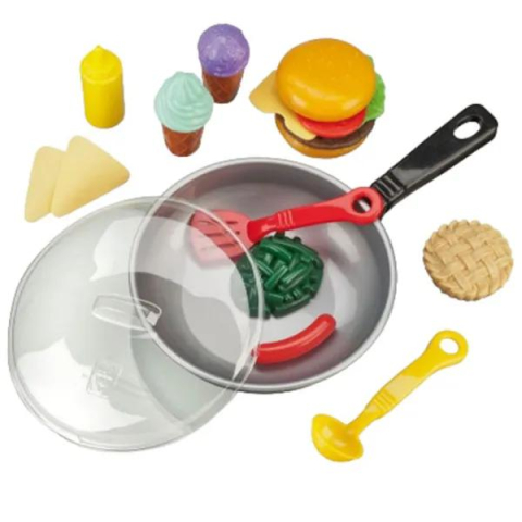 Jucării - Happy People Set de bucatarie tigaie cu produse