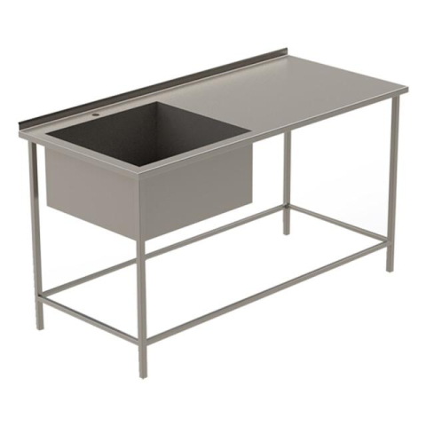 Masa cu cuve inox - Masa 1600x600x850 cu 1 cuva 400x400x300