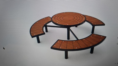 Echipamente Urbane - Masă cu lemn plastifiat pentru parcuri