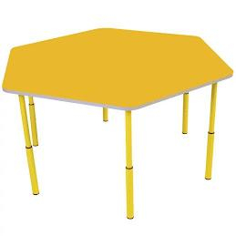 Mese - Masă reglabilă hexagonală grupa 1-3 1180x1040 mm