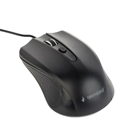 Calculatoare și laptopuri - Mouse Gembird optic 800/1200 DPI, 4 butoane, ambidextru, negru, USB
