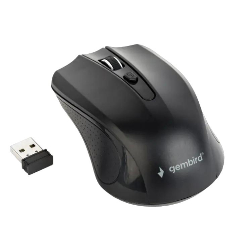 Calculatoare și laptopuri - Mouse Wireless Gembird Optical 800-1600 DPI 4 Buttons Ambidextrous 2xAAA Black