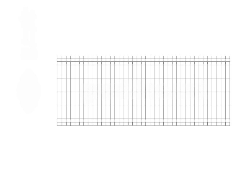 Casă și grădină - Panou gard bordurat zincat ,0m L-2,5m