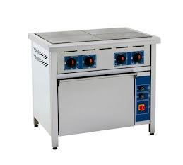 Plite electrice - Plită electrică cu cuptor 4 arzătoare 12kW 930x700x850