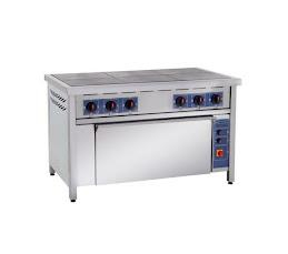 Plite electrice - Plită electrică cu cuptor 6 arzătoare inox