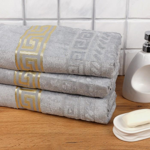 Textile de Casa - Prosop fata 50x90 cm, Bumbac, Gri