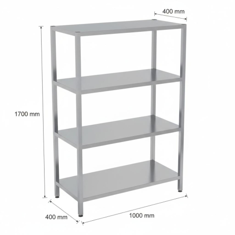 Utilaje și echipamente Horeca - Raft 1000x400x1700 cu 4 polite plate