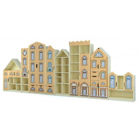 Set Masă și scaun - Set de dulapuri „Orașul vechi” cu imprimare foto