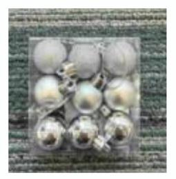 Brazi și decor de Crăciun - SEt Globuri 3cm 9pcs Silver