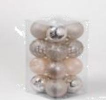 Brazi și decor de Crăciun - Set globuri 6 cm 16pcs