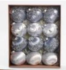 Casă și grădină - Set globuri 8 cm 12 pcs  light blue