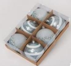 Brazi și decor de Crăciun - Set globuri 8 m 6 pcs