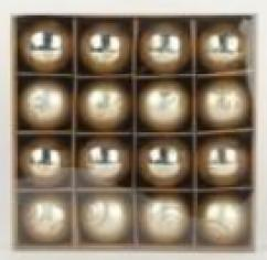 Casă și grădină - Set globuri gold 16 pcs 6 cm