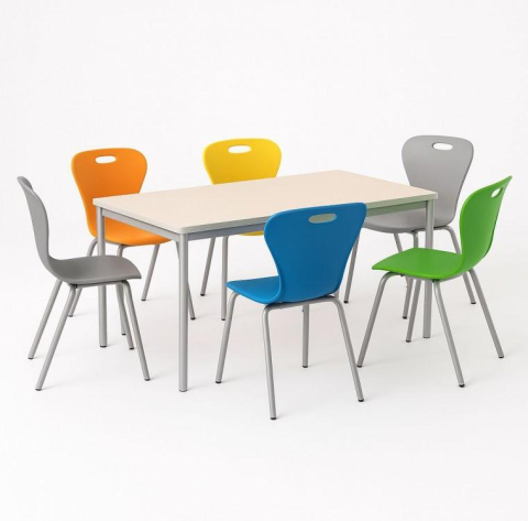 Set Masă și scaun - Set masă cu 6 scaune pentru cantină