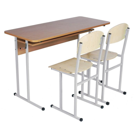 Set Masă și scaun - Set mobilier scolar dublu