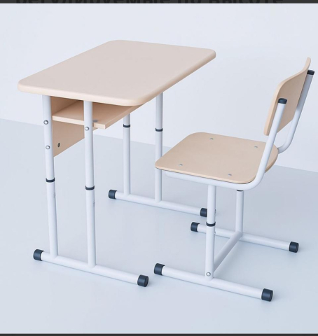 Set Masă și scaun - Set scolar 1 (banca: 700х500, scaun: 380x350 мм. inaltime scaunului 380-420-460-500 mm)