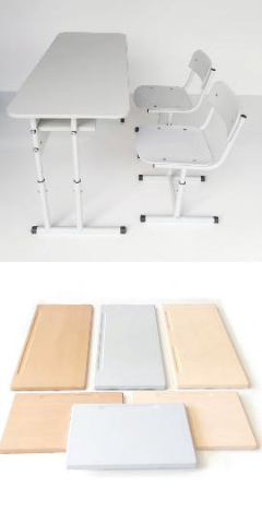 Set Masă și scaun - Set scolar 2 Bancă reglabilă cu două scaune reglabile 1200*500*760