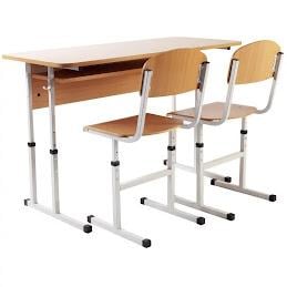 Set Masă și scaun - Set scolar 2 dublu, reglabil 1200х500 mm