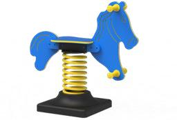 Пружинная качалка - Качалка с фигурой лошади из HDPE и пружиной