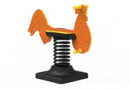 Пружинная качалка - Качалка с фигурой петуха из HDPE и пружиной