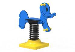 Пружинная качалка - Качалка с фигурой слона из HDPE и пружиной