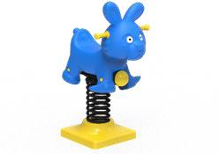 Детские площадки - Качалка с фигурой зайца и пружиной