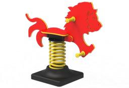 Пружинная качалка - Качалка с фигурой льва из HDPE и пружиной