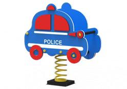 Пружинная качалка - Качалка с фигурой полицейской машины из HDPE и пружиной