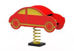 Пружинная качалка - Качалка с фигурой машины из HDPE и пружиной