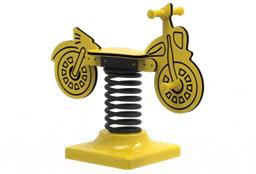 Пружинная качалка - Качалка с фигурой мотоцикла из HDPE и пружиной