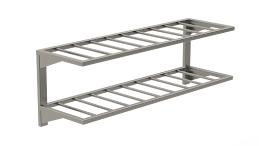 Мебель из нержавеющей стали - Дополнительная опора 2000х600х400 с 2 решетчатыми полками