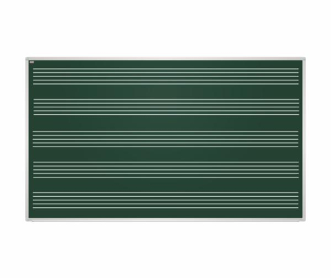 Tablă magnetică - Tabla verde 240x120 cm portativ muzical 