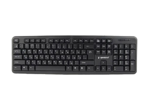 Calculatoare și laptopuri - Tastatură Gembird, Full Size, Silent USB Negru