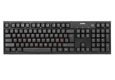 Calculatoare și laptopuri - Tastatură SVEN, Cu fir, Negru