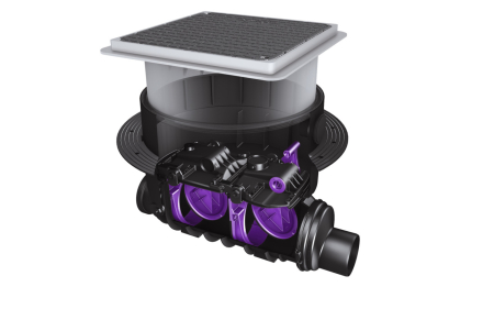 Clapete cu blocare gravitationala - CLAPETA STAUFIX SWA CU MONTARE IN PARDOSEALA SI CAPAC POLIMER NEGRU