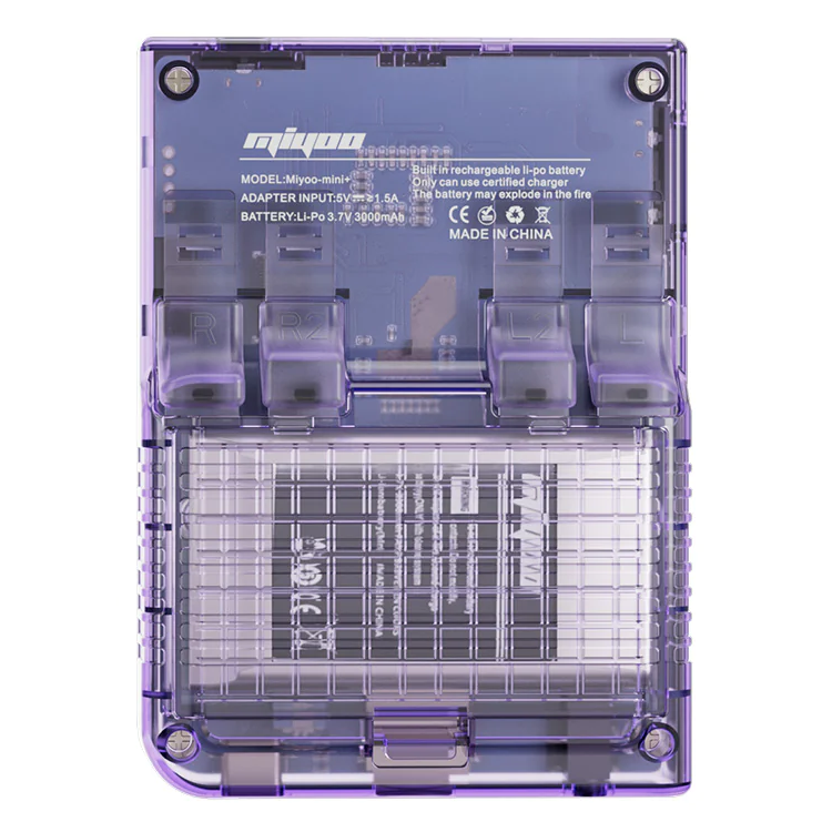 Consola de joc Miyoo Mini Plus, culoare mov transparent, portabila, suport pentru 15+ emulatoare retro [2]