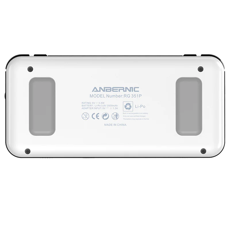 Consola de jocuri retro portabila ANBERNIC RG351P 64GB, quad core Cortex-A35 1.5GHz, RAM 1GB DDR3, Display 3.5 inch IPS 320x480, acumulator 3500 mAh, alba [3]