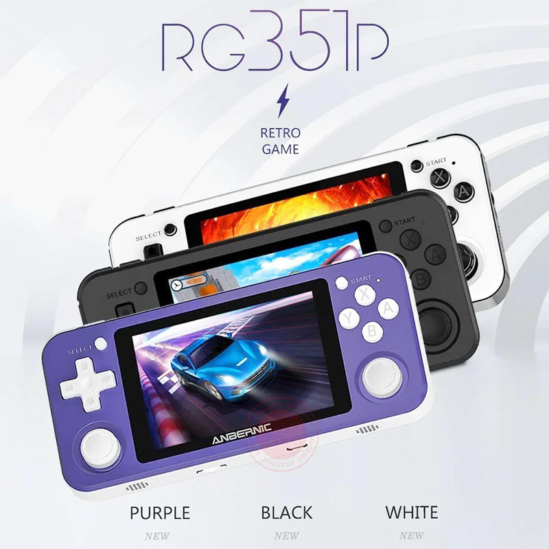 Consola de jocuri retro portabila ANBERNIC RG351P 64GB, quad core Cortex-A35 1.5GHz, RAM 1GB DDR3, Display 3.5 inch IPS 320x480, acumulator 3500 mAh, alba [13]