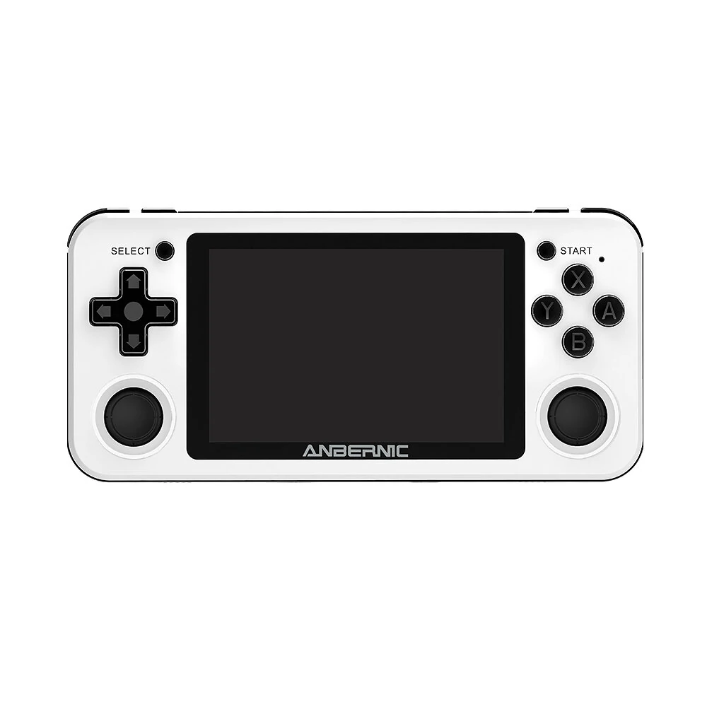 Consola de jocuri retro portabila ANBERNIC RG351P 64GB, quad core Cortex-A35 1.5GHz, RAM 1GB DDR3, Display 3.5 inch IPS 320x480, acumulator 3500 mAh, alba [2]