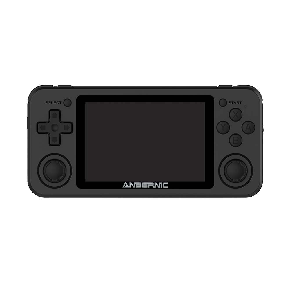 Consola de jocuri retro portabila ANBERNIC RG351P 64GB, quad core Cortex-A35 1.5GHz, RAM 1GB DDR3, Display 3.5 inch IPS 320x480, acumulator 3500 mAh, neagra [2]