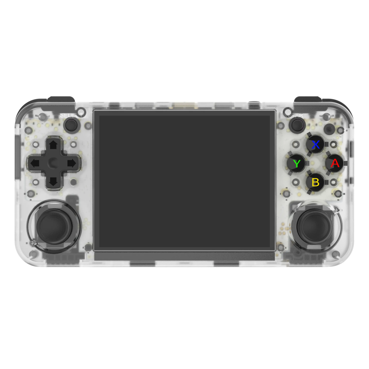 Consola portabila retro ANBERNIC RG35XX H cu jocuri, quad core Cortex-A53 1.5GHz, 1GB LPDDR4, IPS LCD 3.5" 640x480, 3300 mAh, WiFi 5, Bluetooth 4.2, alb transparent [2]