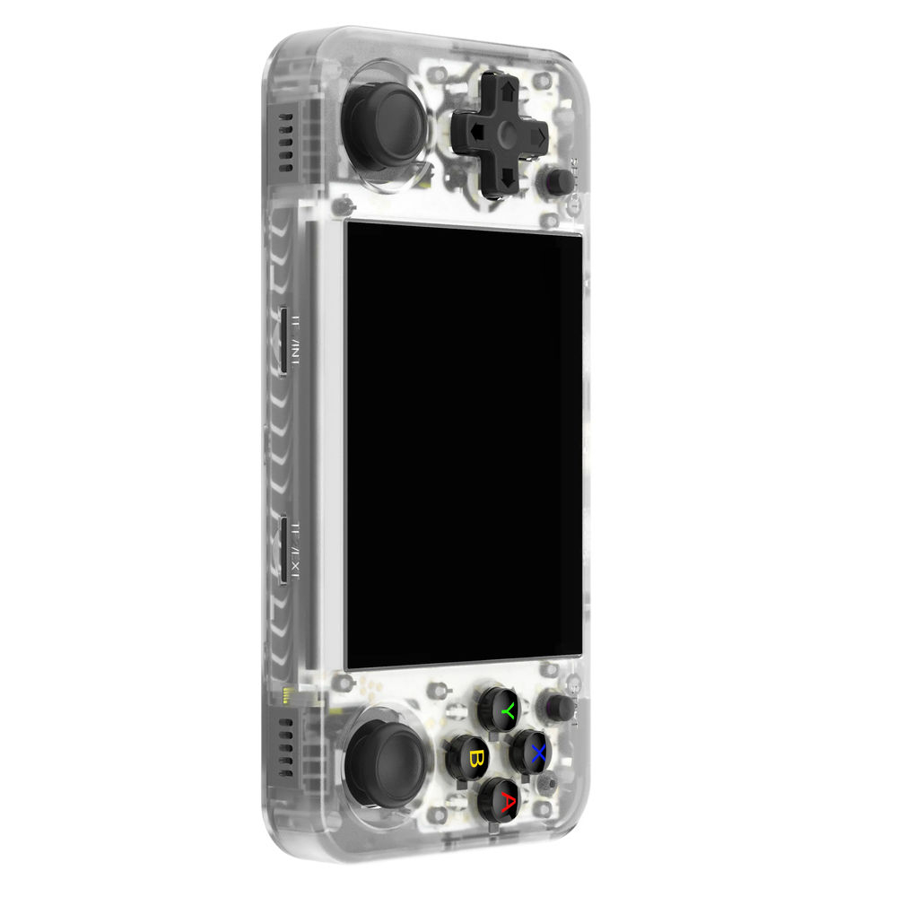 Consola portabila retro ANBERNIC RG35XX H cu jocuri, quad core Cortex-A53 1.5GHz, 1GB LPDDR4, IPS LCD 3.5" 640x480, 3300 mAh, WiFi 5, Bluetooth 4.2, alb transparent [6]