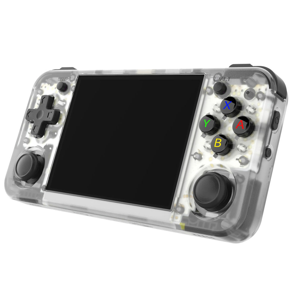 Consola portabila retro ANBERNIC RG35XX H cu jocuri, quad core Cortex-A53 1.5GHz, 1GB LPDDR4, IPS LCD 3.5" 640x480, 3300 mAh, WiFi 5, Bluetooth 4.2, alb transparent [5]