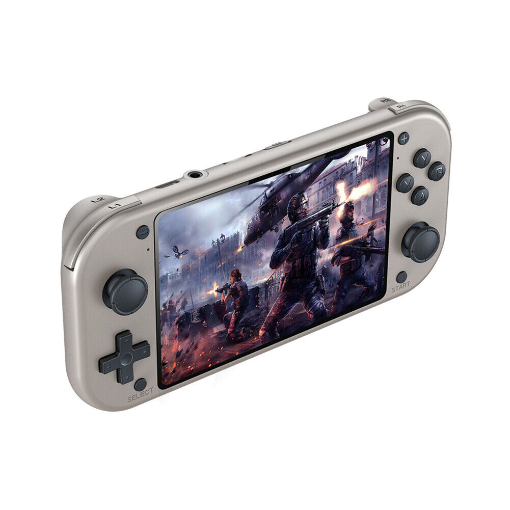 Consola retro DATA FROG M17 64GB cu jocuri, quad core Cortex-A7 1.2GHz, GPU Mali-400 MP2 500MHz, 256MB LPDDR3, 4.3" IPS 480x272 16:9, acumulator 1800 mAh, crem, portabila [2]